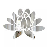 FLOWER SHAPED SILVER MIRROR