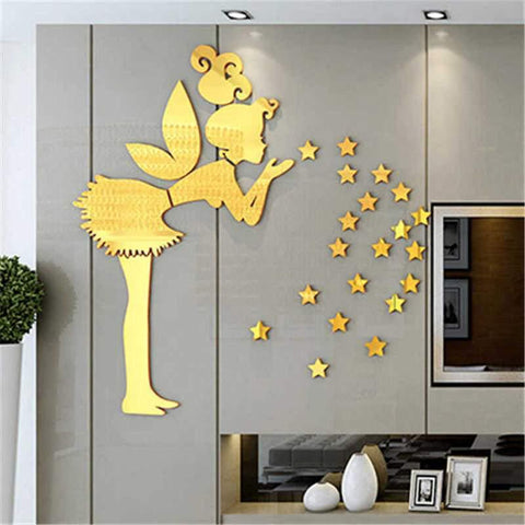 ACRYLIC WALL Decor Fairy stars MR-010)